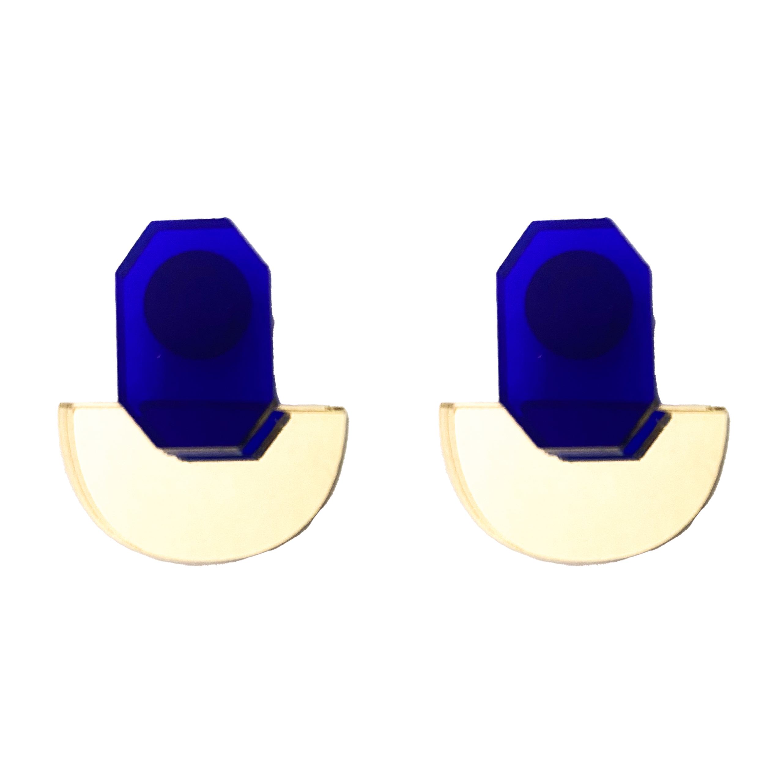 Mini earrings BLUE AMPHITHEATER - papiroga